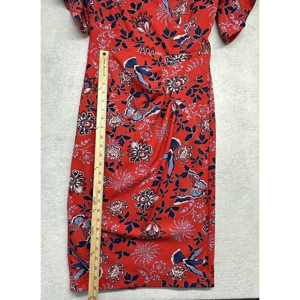 Rachel Rachel Roy Dress Womens Size 8 Red Blue Floral Tropical Print Dress - Picture 3 of 15